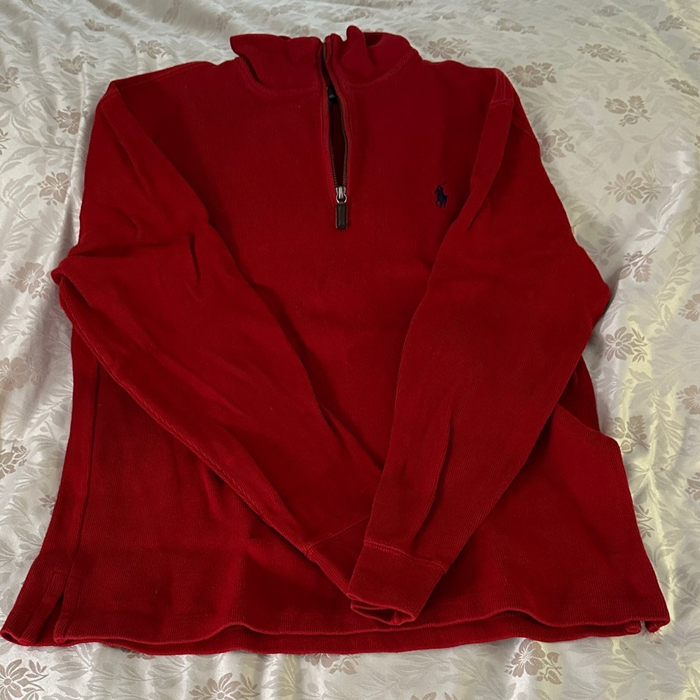 Polo Ralph Lauren Red Quarter-Zip Pullover
